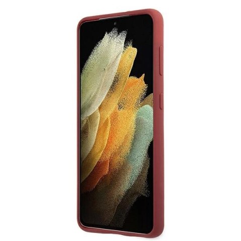 Etui Mercedes Silicone Line na Samsung Galaxy S21+ - czerwone