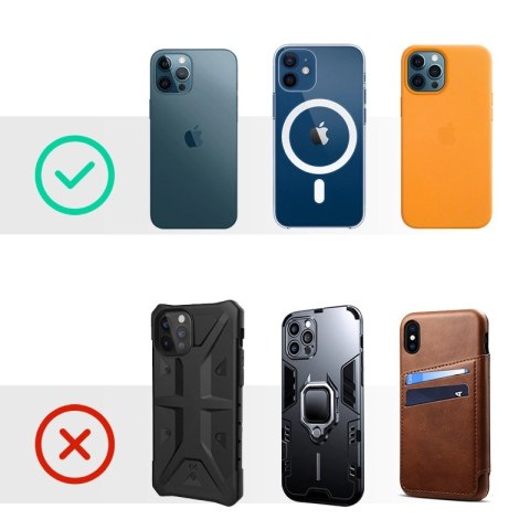 Joyroom samochodowy uchwyt magnetyczny bezprzewodowa indukcyjna ładowarka Qi 15 W (kompatybilna z MagSafe do iPhone) czarny (JR-
