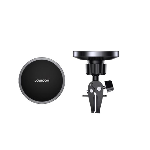 Joyroom samochodowy uchwyt magnetyczny bezprzewodowa indukcyjna ładowarka Qi 15 W (kompatybilna z MagSafe do iPhone) czarny (JR-