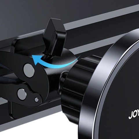 Joyroom samochodowy uchwyt magnetyczny bezprzewodowa indukcyjna ładowarka Qi 15 W (kompatybilna z MagSafe do iPhone) czarny (JR-
