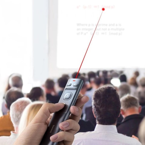 Wskaźnik laserowy Baseus Orange Dot bezprzewodowy do prezentacji - szary (z akumulatorem)