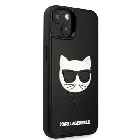 Etui Karl Lagerfeld 3D Rubber Choupette na iPhone 13 mini - czarne