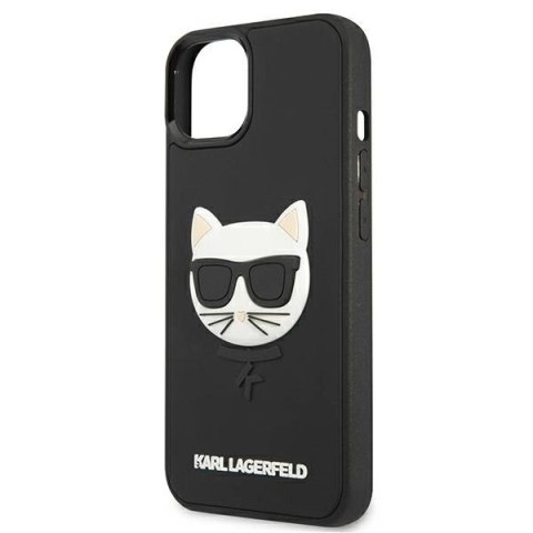 Etui Karl Lagerfeld 3D Rubber Choupette na iPhone 13 mini - czarne