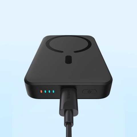 Baseus Magnetic Mini powerbank z ładowaniem indukcyjnym MagSafe 15W / szybkie ładowanie PD QC 20W 10000mAh czarny (Overseas Edit