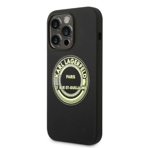 Etui Karl Lagerfeld Silicone RSG na iPhone 14 Pro Max 6,7" - czarne