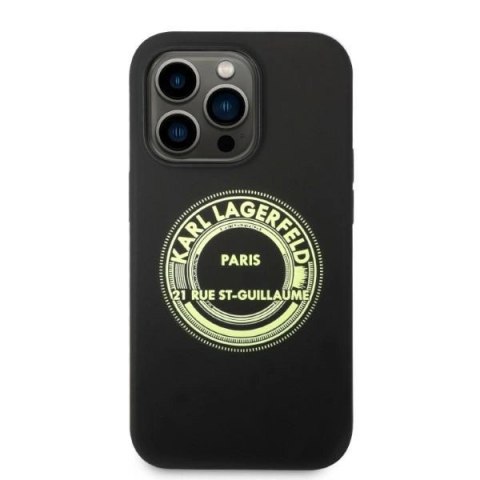 Etui Karl Lagerfeld Silicone RSG na iPhone 14 Pro Max 6,7" - czarne