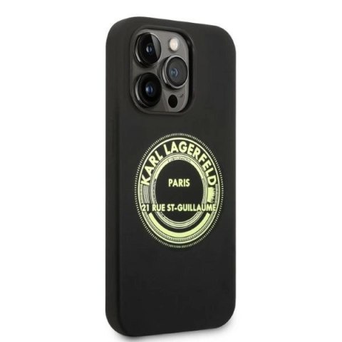 Etui Karl Lagerfeld Silicone RSG na iPhone 14 Pro Max 6,7" - czarne