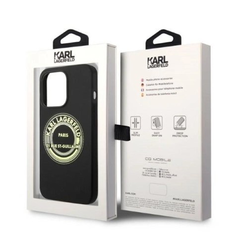 Etui Karl Lagerfeld Silicone RSG na iPhone 14 Pro Max 6,7" - czarne