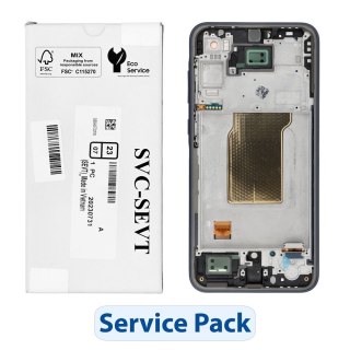 ServicePack Wyświetlacz LCD do SAMSUNG A35 5G A356B GH82-34221A czarny / granatowy
