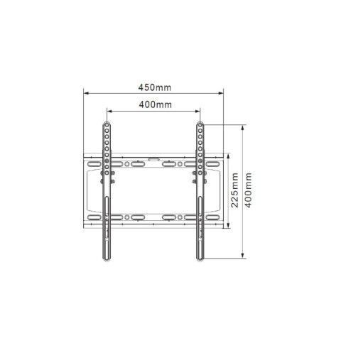 Uchwyt do TV LED / LCD 23 - 55″ 25KG regul. w pionie CV-21 czarny