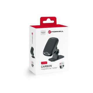 Uchwyt na telefon do samochodu magnetyczny Forcell F-Grip Carbon H-CT322 do deski czarny