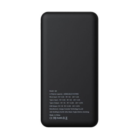 PURIDEA powerbank 10 000 mAh PD QC3.0 3A 20W Q6 czarny