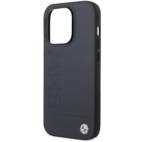Etui BMW Leather Hot Stamp MagSafe na iPhone 14 Pro Max - granatowe Etui BMW Leather Hot Stamp MagSafe na iPhone 14 Pro Max - granatowe