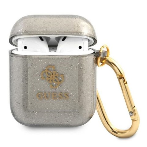 GUESS futerał do APPLE AirPods 1/2 GUA2UCG4GK (Glitter Collection) czarny GUESS futerał do APPLE AirPods 1/2 GUA2UCG4GK (Glitter Collection) czarny