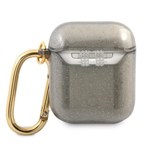 GUESS futerał do APPLE AirPods 1/2 GUA2UCG4GK (Glitter Collection) czarny GUESS futerał do APPLE AirPods 1/2 GUA2UCG4GK (Glitter Collection) czarny