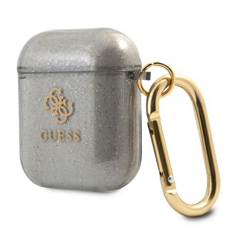 GUESS futerał do APPLE AirPods 1/2 GUA2UCG4GK (Glitter Collection) czarny GUESS futerał do APPLE AirPods 1/2 GUA2UCG4GK (Glitter Collection) czarny