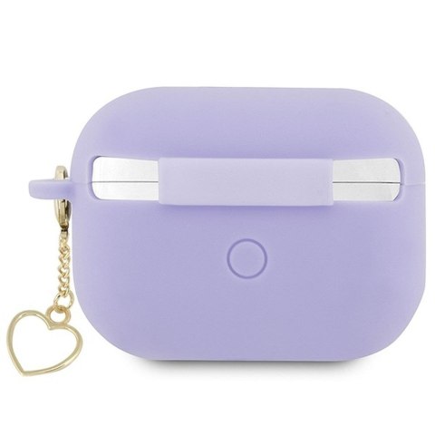 GUESS futerał do APPLE AirPods Pro 2 (2022 / 2023) GUAP2LSCHSU (Silicone Charm Heart Collection) fioletowy GUESS futerał do APPLE AirPods Pro 2 (2022 / 2023) GUAP2LSCHSU (Silicone Charm Heart Collection) fioletowy