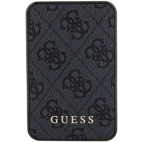 Powerbank Guess 4G Leather Metal Logo 15W 5000mAh - czarny