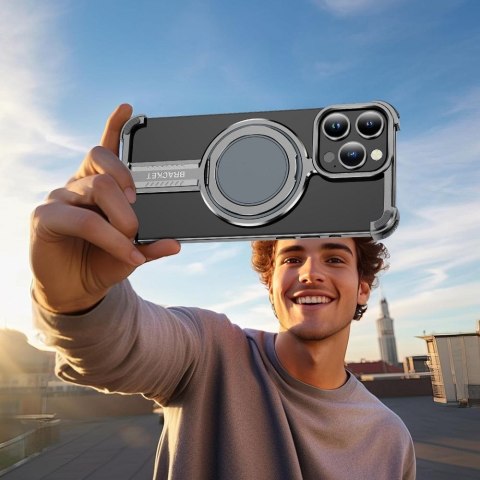 Futerał TITANIUM Bracket do IPHONE 16 PRO MAX srebrny Futerał TITANIUM Bracket do IPHONE 16 PRO MAX srebrny