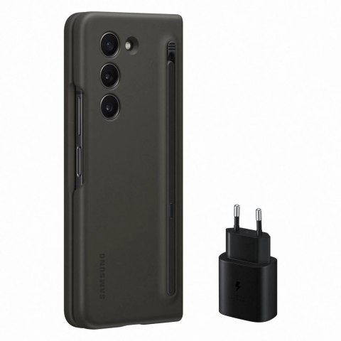 Zestaw etui silikonowe do Samsung Galaxy Z Fold 5 Slim Case + ładowarka sieciowa USB C 25W - czarny