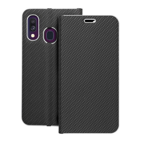 Kabura LUNA Book Carbon do SAMSUNG A40 czarny