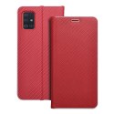 Kabura LUNA Book Carbon do SAMSUNG A51 czerwony Kabura LUNA Book Carbon do SAMSUNG A51 czerwony
