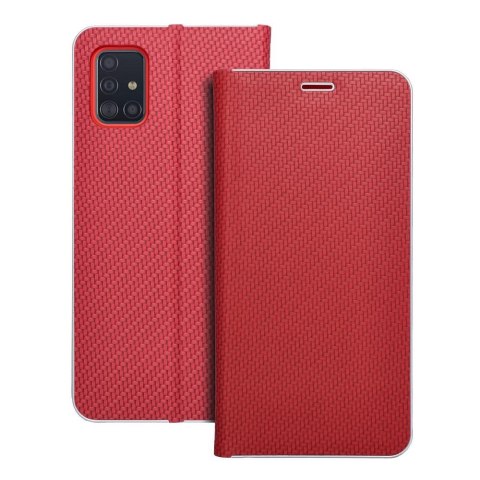 Kabura LUNA Book Carbon do SAMSUNG A51 czerwony Kabura LUNA Book Carbon do SAMSUNG A51 czerwony