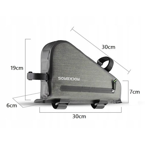 Torba Rockbros AS-017 rowerowa na ramę 5 l - ciemnozielona