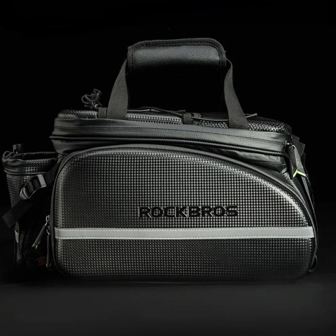 Torba rowerowa Rockbros A6-6 na bagażnik 35 l z rozkładanymi kieszeniami - czarna