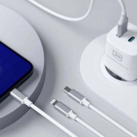 Kabel 3mk Hyper Cable 3w1 USB-A - USB-C / USB-C - micro USB - Lightning 1.5m - biały