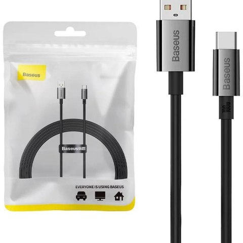 BASEUS kabel USB A do Typ C PD 6A 100W P10320102114-02 2 m czarny BASEUS kabel USB A do Typ C PD 6A 100W P10320102114-02 2 m czarny