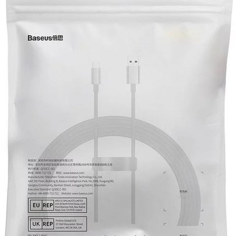 BASEUS kabel USB A do Typ C PD 6A 100W P10320102114-02 2 m czarny BASEUS kabel USB A do Typ C PD 6A 100W P10320102114-02 2 m czarny
