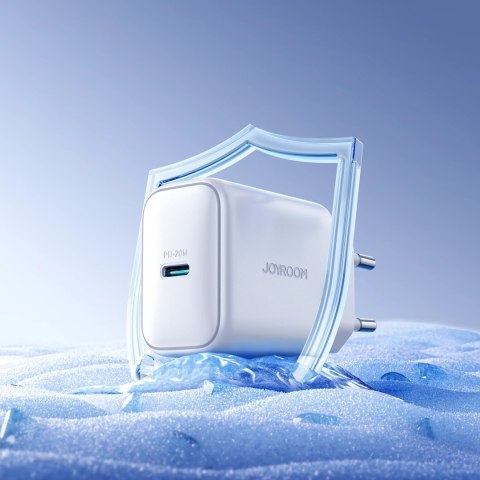 Ładowarka Joyroom JR-TCF20 sieciowa USB-C PD 20W - biała + kabel USB-C / USB-C 1m