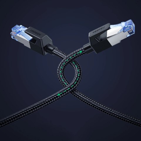 Kabel Ugreen NW153 Ethernet RJ45 Cat8 miedziany rdzeń 1.5m - czarny