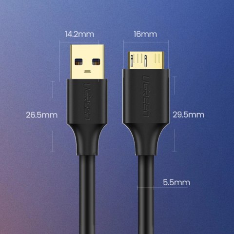 Kabel Ugreen US130 10840 USB-A 3.0 - micro USB-B 0.5m - czarny