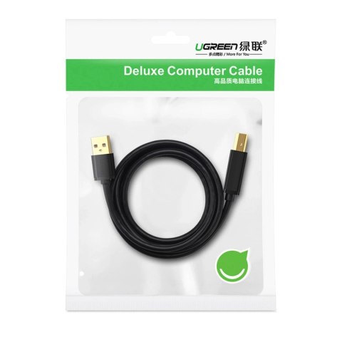 Kabel Ugreen US210 30753 do drukarki USB-A 3.0 / USB-B 5Gbps 1m - czarny
