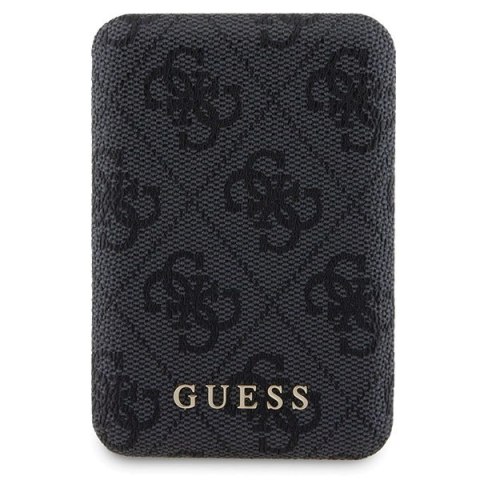Zestaw etui Guess 4G Metal Logo na iPhone 15 + powerbank 5000mAh MagSafe - czarny
