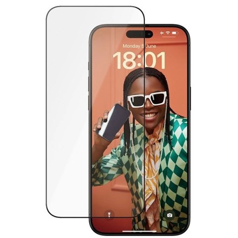 Szkło ceramiczne PanzerGlass Ceramic Protection na iPhone 15 Pro Max z pozycjonerem