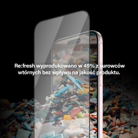 Szkło PanzerGlass Re:fresh Glass na iPhone 15 z pozycjonerem