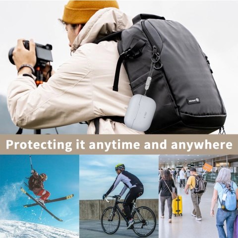 Etui Tech-Protect Silicone na Apple AirPods Pro 1 / 2 - fioletowe