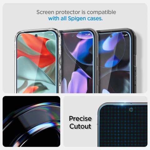 Szkło hartowane Spigen Glas.tR EZ Fit z aplikatorem na Google Pixel 9 / 9 Pro (2 szt.)