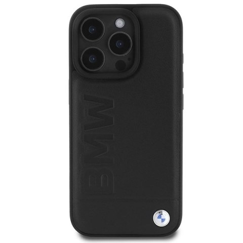 Etui BMW Leather Hot Stamp na iPhone 16 Pro Max - czarne