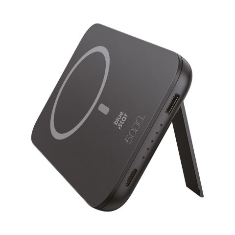 Powerbank zgodny z MagSafe Blue Star 5000 mAh 2A 5W W0553 czarny Powerbank zgodny z MagSafe Blue Star 5000 mAh 2A 5W W0553 czarny