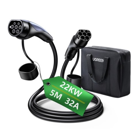 Kabel do ładowania samochodu elektrycznego Ugreen EV708 32A 22kW 5m IP55 - czarny