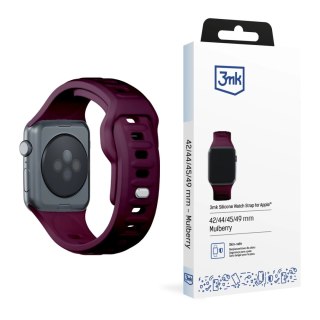 Pasek silikonowy 3mk Silicone Watch Strap do Apple Watch 42 / 44 / 45 / 49 mm - bordowy