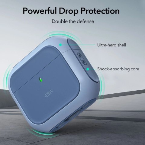 Etui ESR Orbit Halolock MagSafe na Apple AirPods 4 - niebieskie