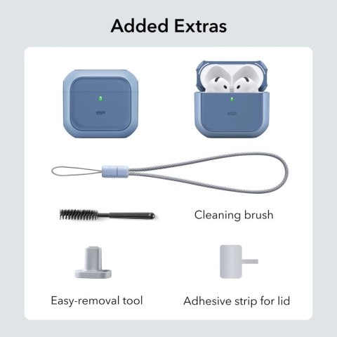 Etui ESR Orbit Halolock MagSafe na Apple AirPods 4 - niebieskie