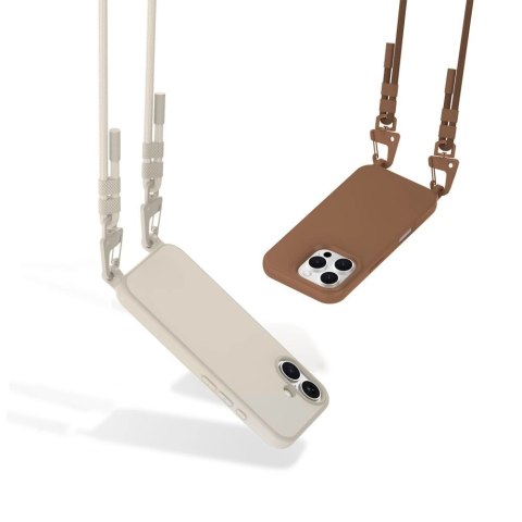 Etui Tech-Protect MagNecklace MagSafe na iPhone 16 Pro - brązowe