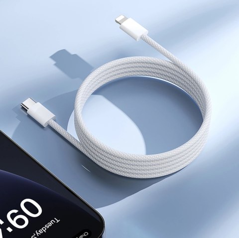 Kabel Joyroom S-A45 Ben Series 30W (USB-C - Lightning) w oplocie 1m - biały