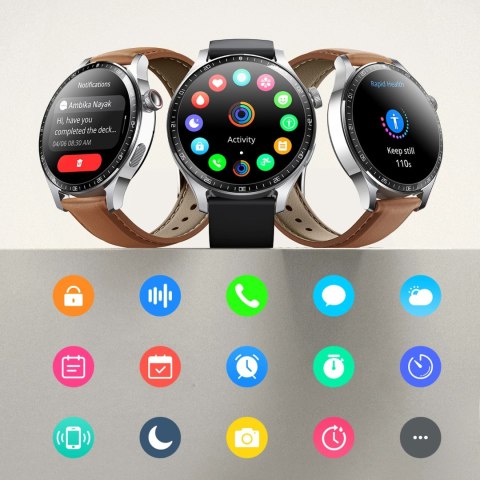 Smartwatch Joyroom Classic Series JR-FC2 Pro z funkcją odbierania połączeń - srebrny